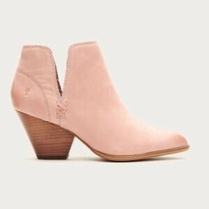 Frye Reina Cutout Booties Short Ankle Boots size 9.5 taupe pink color
